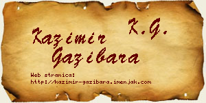 Kazimir Gazibara vizit kartica